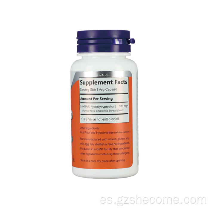 5-HTP 100 mg aumenta la cápsula de humor relajado tranquilo